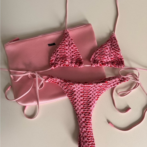 triangl swimwear Other - Trinagl Swimwear Vinca Alina Crochet Triangle Bikini Set in Pink/Red